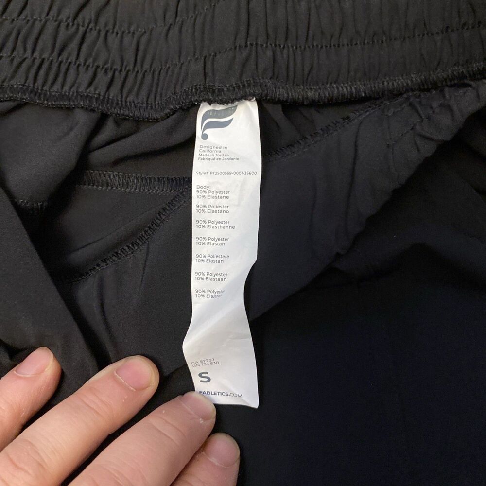 Fabletics Women’s Size Small Wide Leg Black Windpants Track Pants - Picture 2 of 10